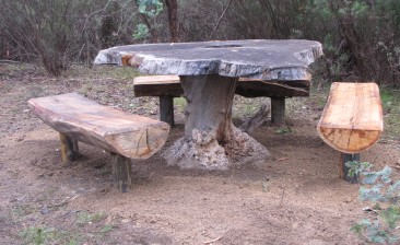 Gibraltar Peak Trail, Handmade picnic table, 2012